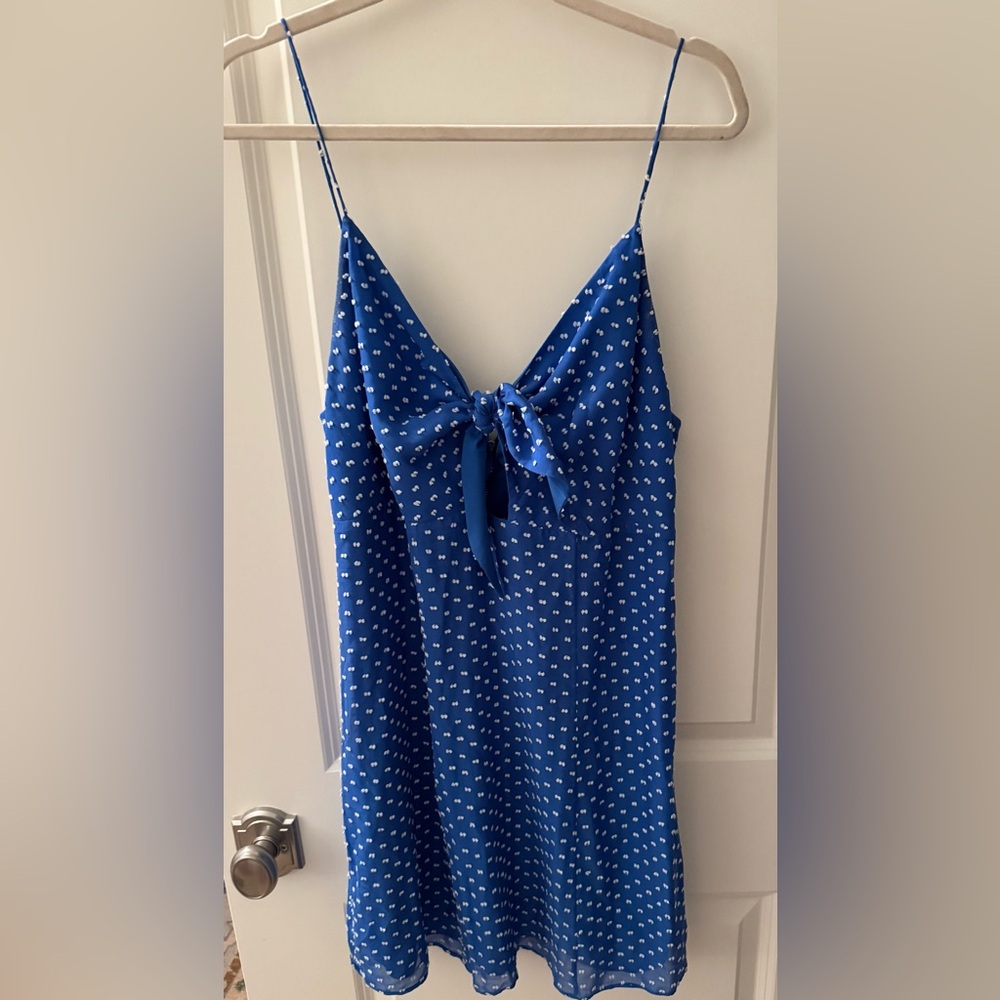 Alice + Olivia Blue Dress with White Accents